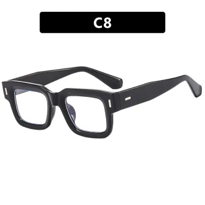 Vintage Square Frame Rivet Ac Lens Anti-Uv Sunglasses