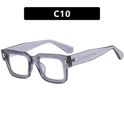 Vintage Square Frame Rivet Ac Lens Anti-Uv Sunglasses