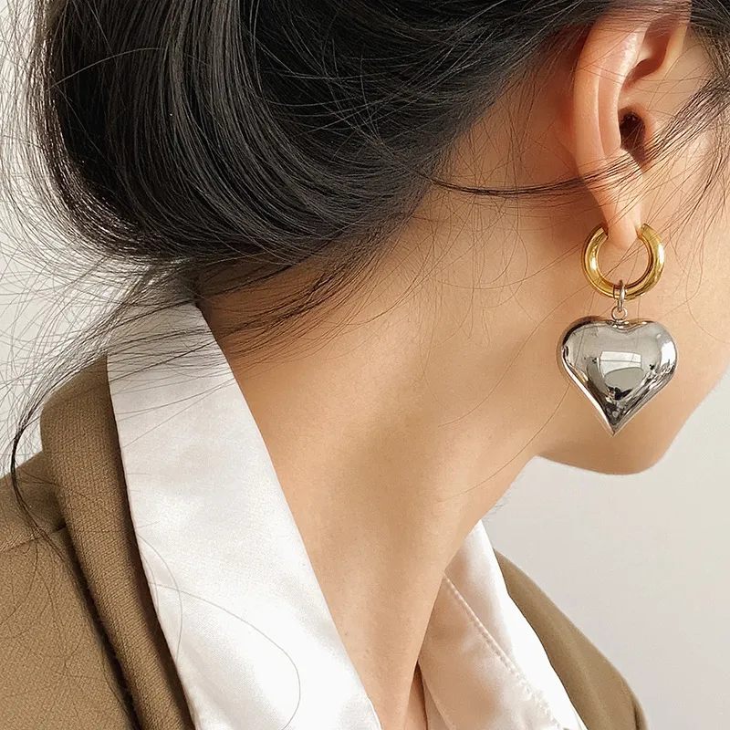 925 Silver Fashion Heart Earrings for Women