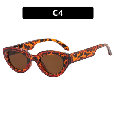 Cat Eye Painted Sunglasses Sunscreen Fashionable Women Glasses
