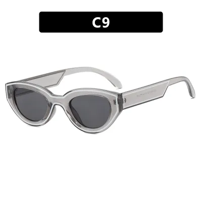Cat Eye Painted Sunglasses Sunscreen Fashionable Women Glasses