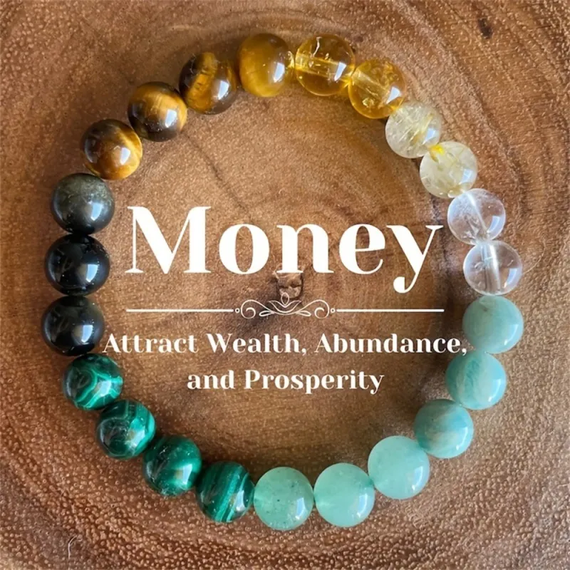 Fortune Bracelet Unisex Natural Stone Crystal Beads Bracelet