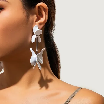 Fashion Floral Iron Metal Earrings