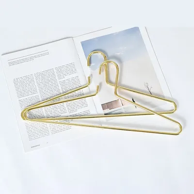 Solid Bold Gold Open Coat Braced Suit Thickened Metal Clothes Hanger