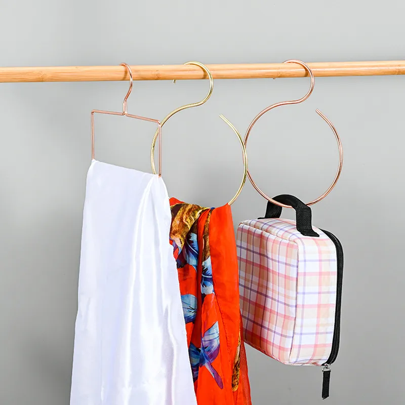 Simple Rose Gold S Hook Scarf Rack Hanger for Home