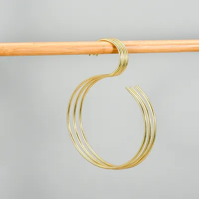 Simple Rose Gold S Hook Scarf Rack Hanger for Home