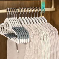 Beech Wood Hanger Non-Bulging Household Clothes Hanging Seamless Non-Slip Clothes Support Drying Rack