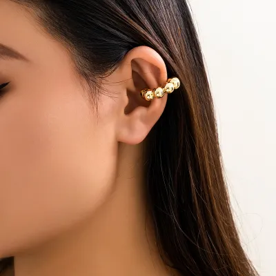 Simple Multicolor Thread Ear Clip Earrings Without Ear Hole