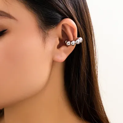 Simple Multicolor Thread Ear Clip Earrings Without Ear Hole