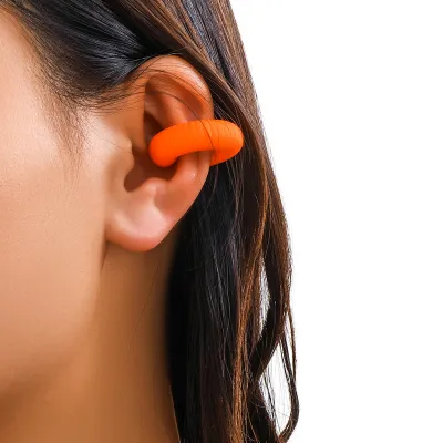 Simple Multicolor Thread Ear Clip Earrings Without Ear Hole
