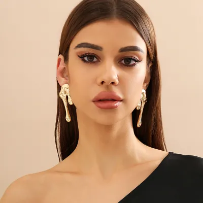 Simple Geometric Alloy Stud Earrings Fashion Commuter