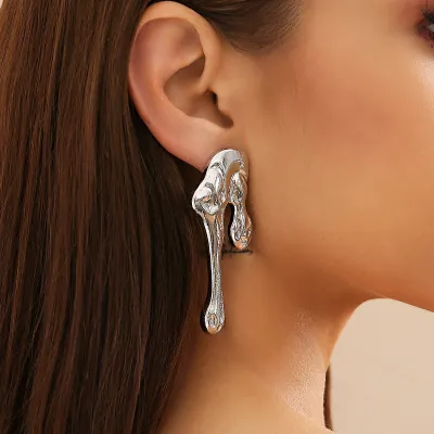 Simple Geometric Alloy Stud Earrings Fashion Commuter