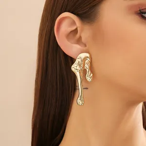 Simple Geometric Alloy Stud Earrings Fashion Commuter