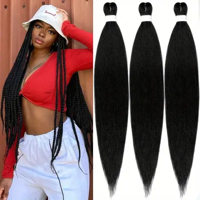 Women Fashion African Braided Wig High Temperature Wire Hair Bundle Not Hot Dye for Any Nude