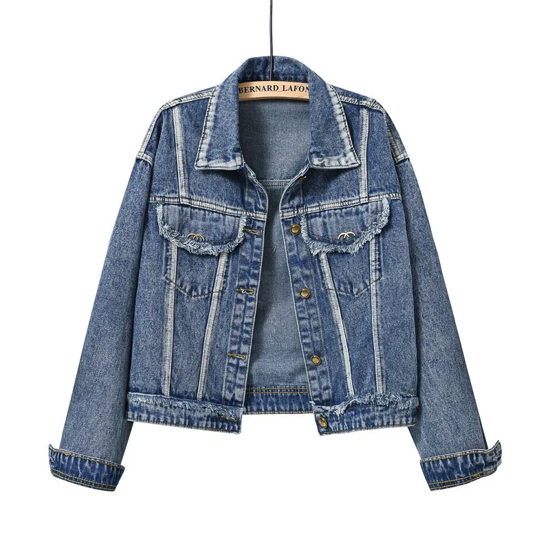 Street Fashion Women Denim Jacket Casual Long Sleeve