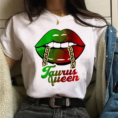 Spring Summer Lips Graphic Crewneck Women Short Sleeve T-Shirt