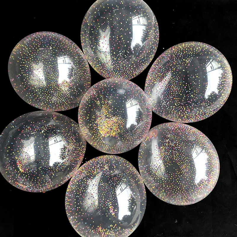 12 Inch 2.8G Transparent Sequins Magic Foam Balloon Prone Decoration