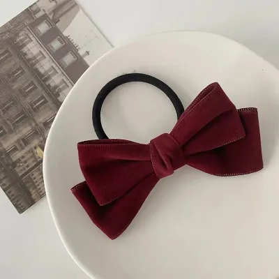Women Fashion Sweet Winter Bow Hair Rope