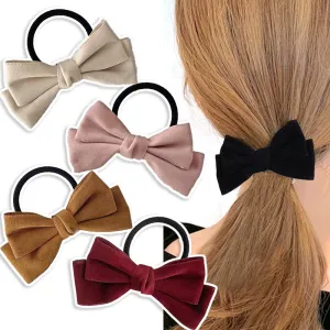 Women Fashion Sweet Winter Bow Hair Rope