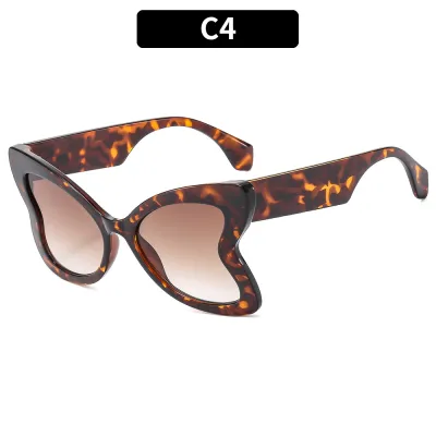 Fashion Butterfly Shape Oversized Sunglasses with PC Frame