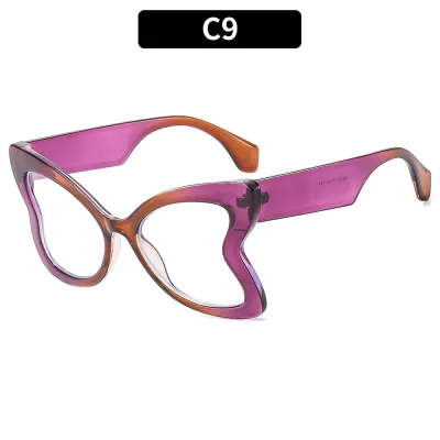 Fashion Butterfly Shape Oversized Sunglasses with PC Frame