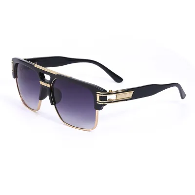 Retro Large-Frame PC Lens Sunglasses