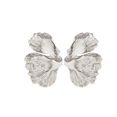 Personalized Lotus Leaf Pearl Stud Earrings