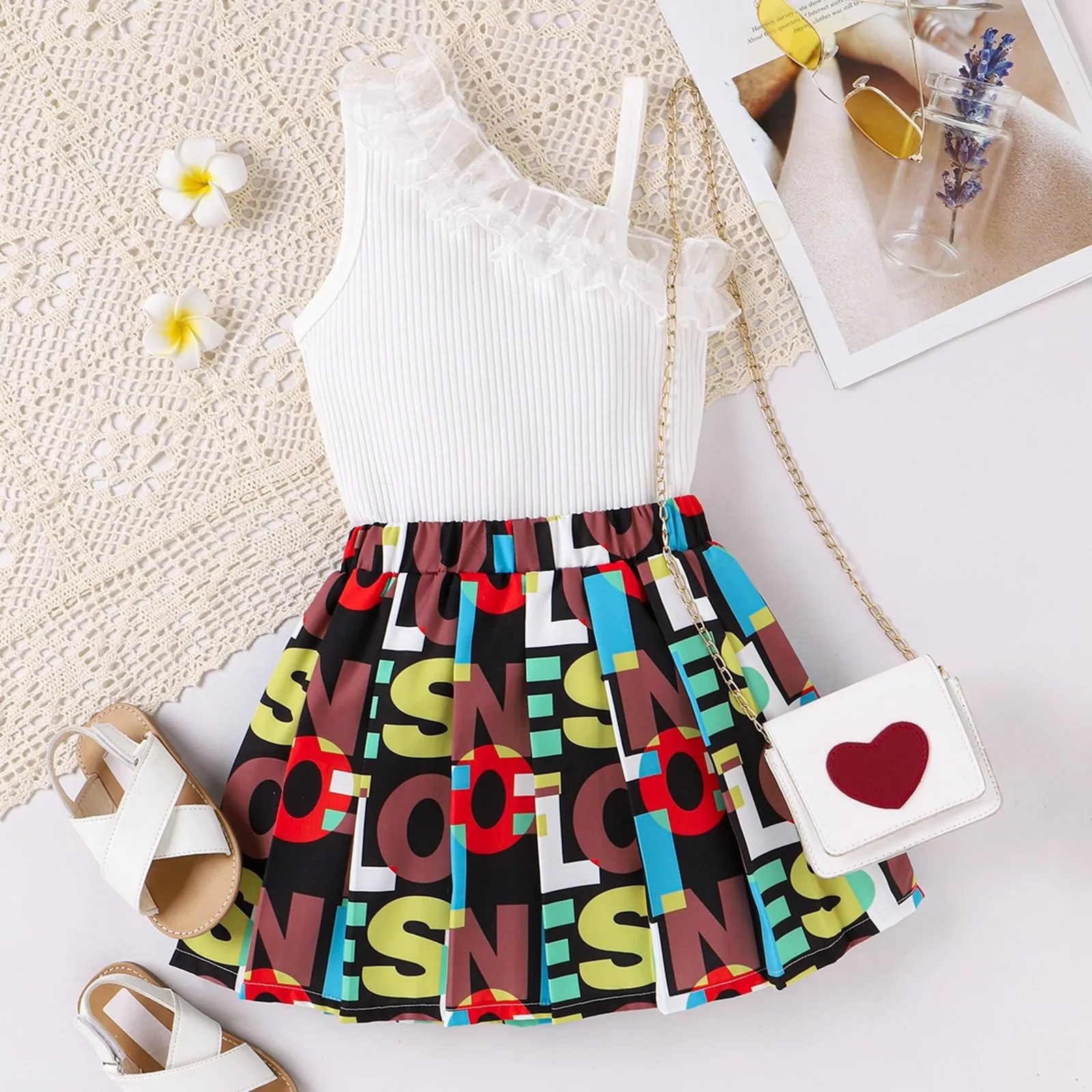 Wholesale Kids Toddler Girls Casual Cute Solid Color Sleeveless