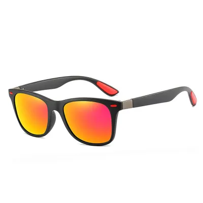 Men Fashionable Simple Casual Rice Nail Round Sunglasses PC