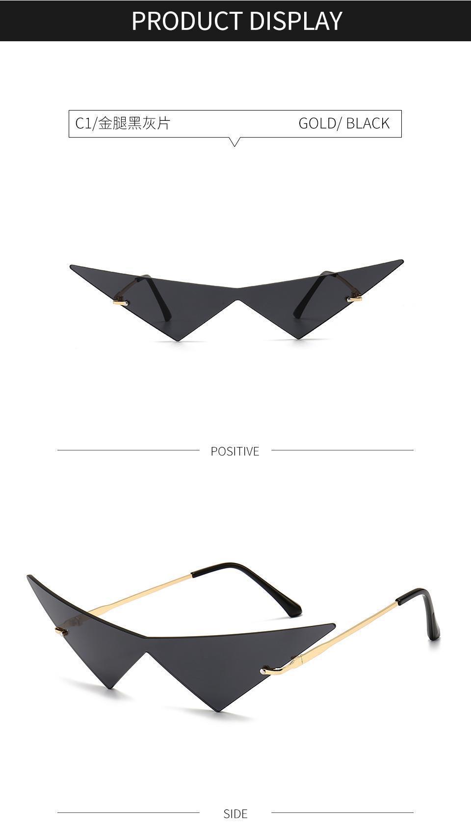 Wholesale Unisex Fashion Hip Hop Big Triangle Sunglasses