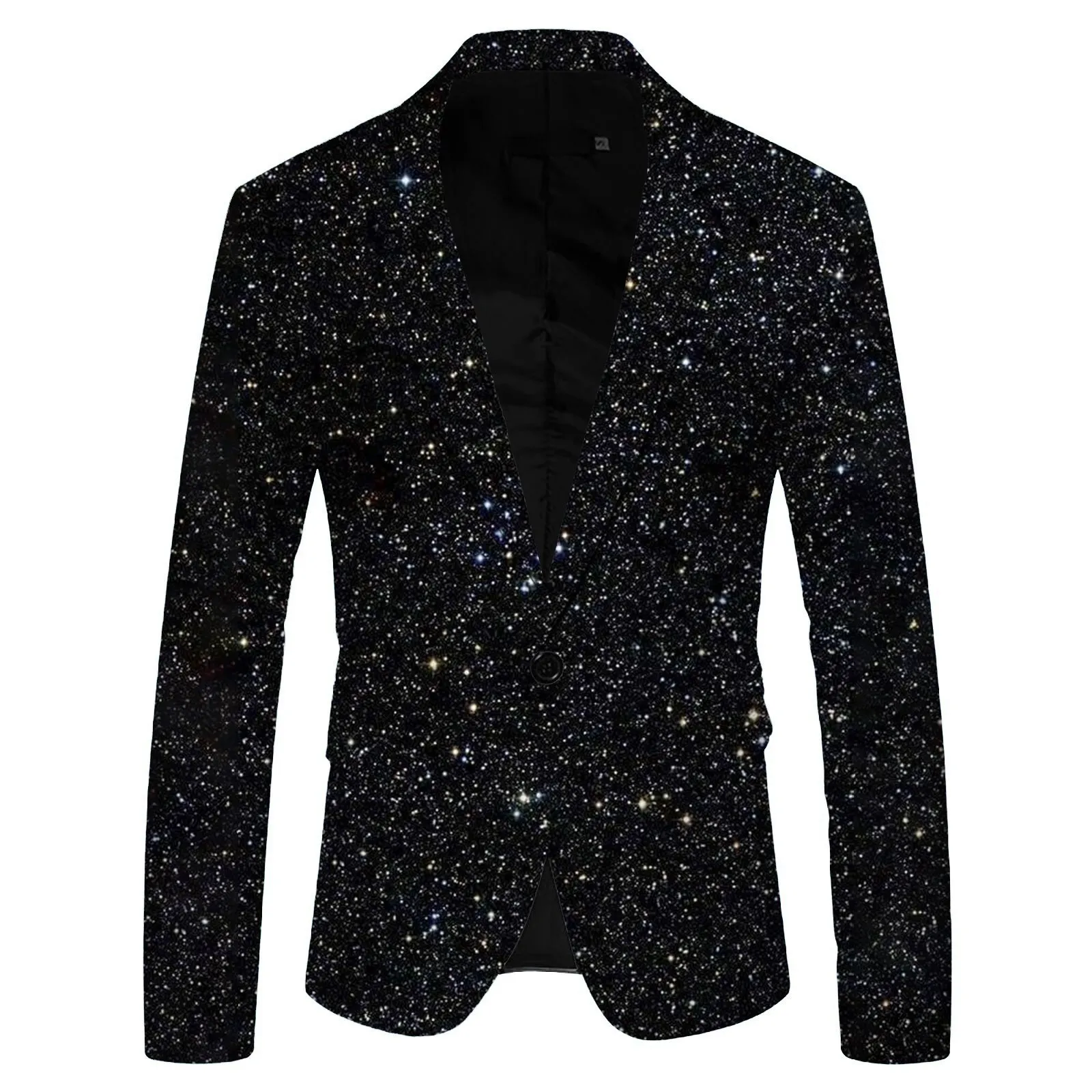 Giacca Uomo Con Paillettes E Motivi Colorati - Blazer Elegante Per Feste E Matrimoni - Foto 8