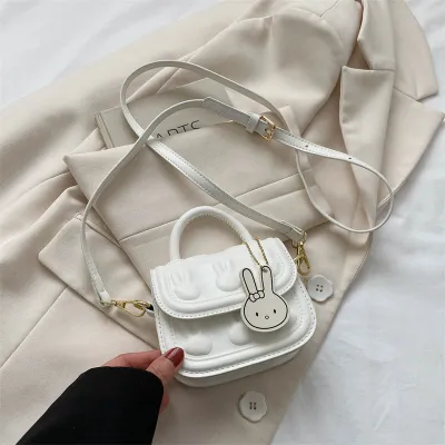 Kids Girls Casual Cute Cartoon Rabbit Flap Crossbody Bag