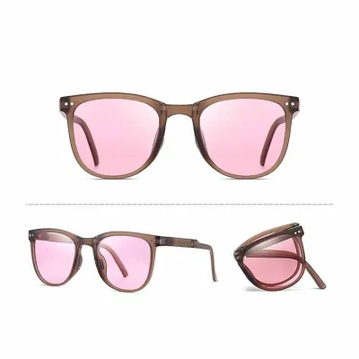 Kids Unisex Fashion Casual Round Frame Folding Sunglasses with TAC Lens TR90 Frame