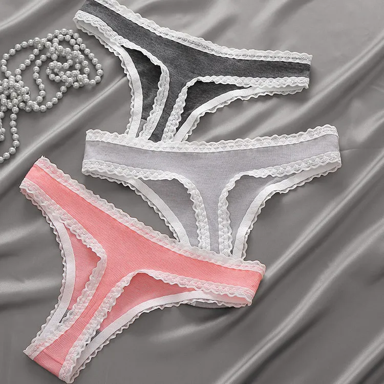 Women Fashion Sexy Lace Breathable Cotton Panties