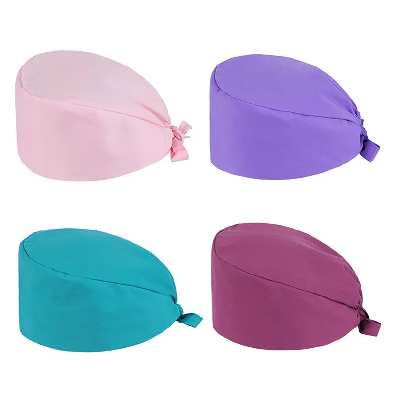 Neutral Fashion Solid Color Surgical Doctor Frosted Cap