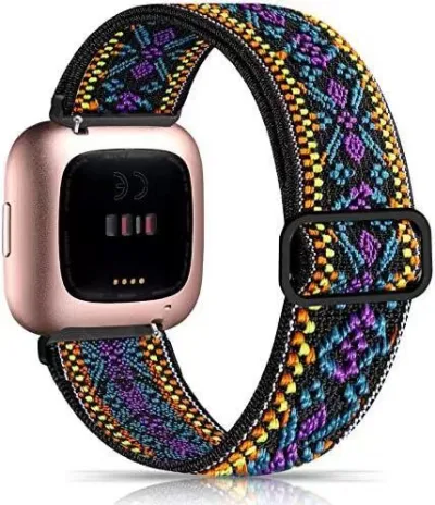 Simple Ethnic Japanese Buckle Jacquard Wristlet Apple Strap