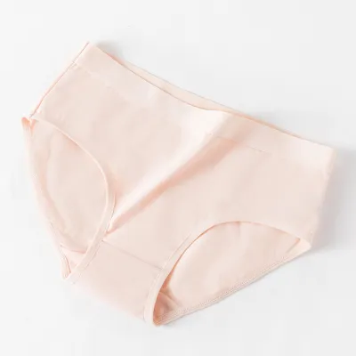 Women Simple Breathable Non-Marking Cotton Antimicrobial Panties