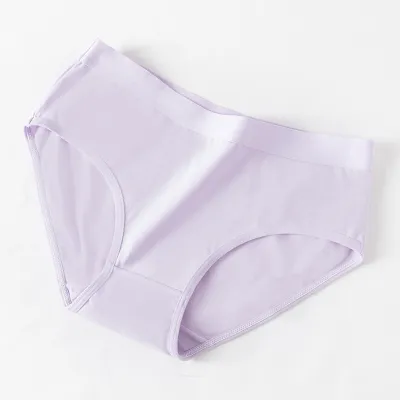 Women Simple Breathable Non-Marking Cotton Antimicrobial Panties