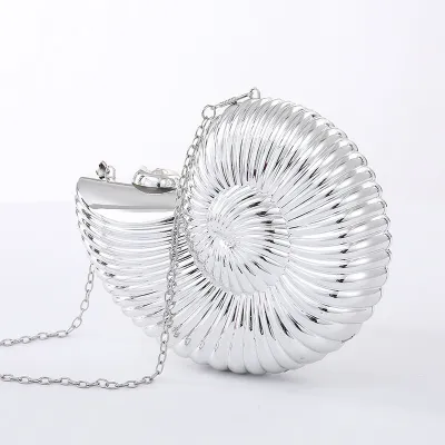 Women Creative Conch Style Chain Acrylic Dinner Evening Bag Clutch