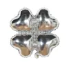 Four-Leaf Clover Heart-Shaped Silver