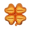 Four-Leaf Clover Heart-Shaped Orange