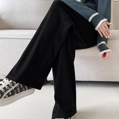 Pregnant Women Simple Casual Cashmere Straight Low Waist Pants