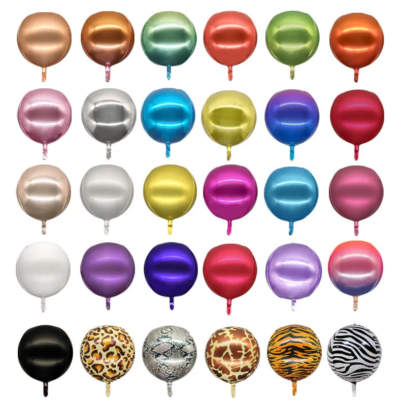 10 Inch Round Aluminum Foil Aluminum Film Balloon Wedding Birthday Party Venue Decoration 20-Set