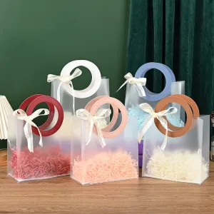 Creative Transparent PP Frosted Gift Shopping Bags