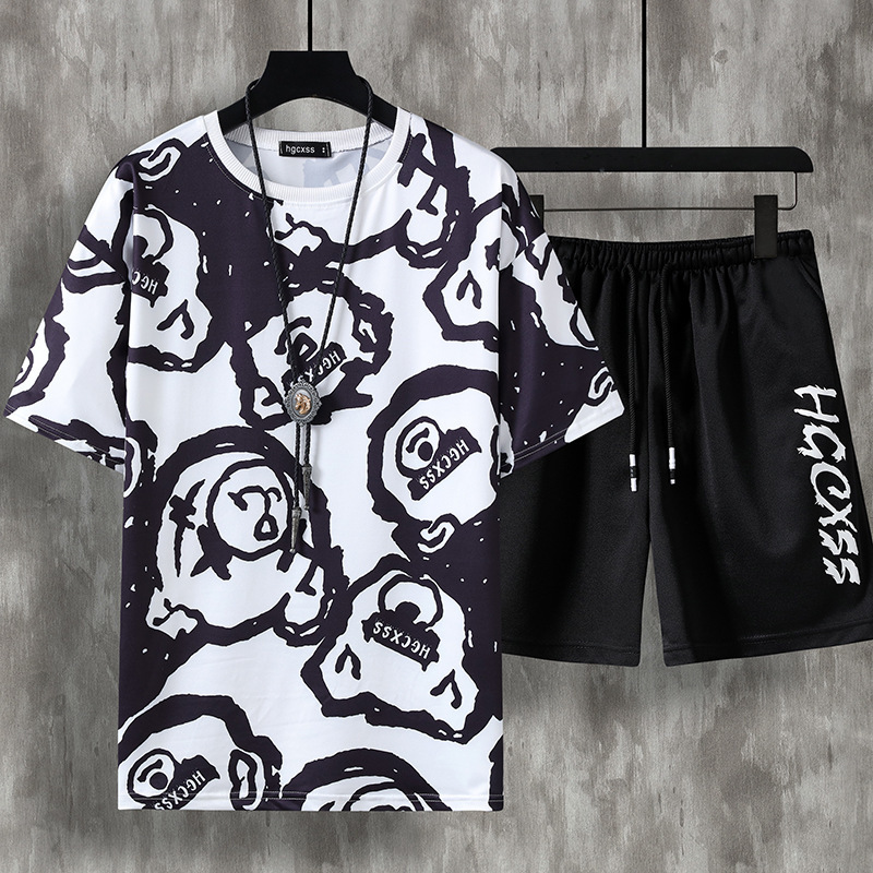 Wholesale Men Fashion Casual Bear Print Plus Size Short