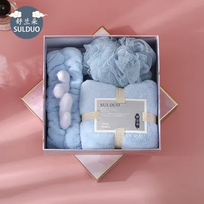Creative Coral Fleece Towel Gift Set for Party