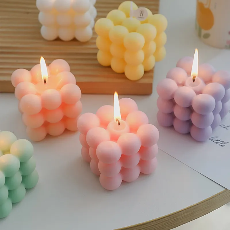 Creative Rubik'S Cube Scented Candle Party Favor Gifts