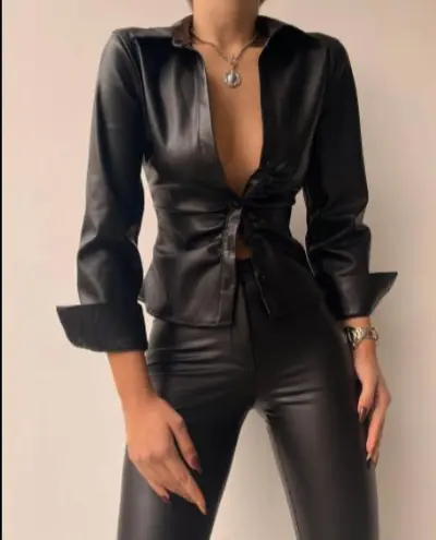 Women Casual Print V-Neck Long Sleeve Blouse Loose Fit Cardigan