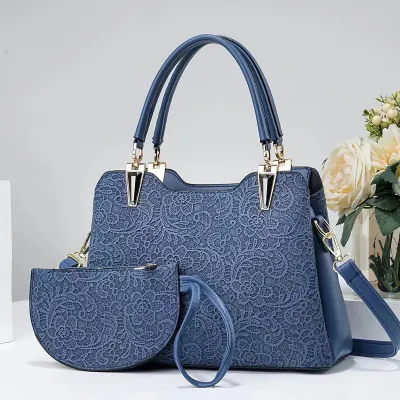 Vintage Printed Semi-Round Zipper Handbag Large Capacity PU Leather Street Trend Bucket Bag
