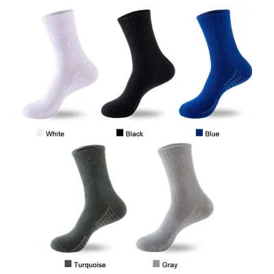 Men Simple Solid Color Sweat-Absorbent Deodorant Socks